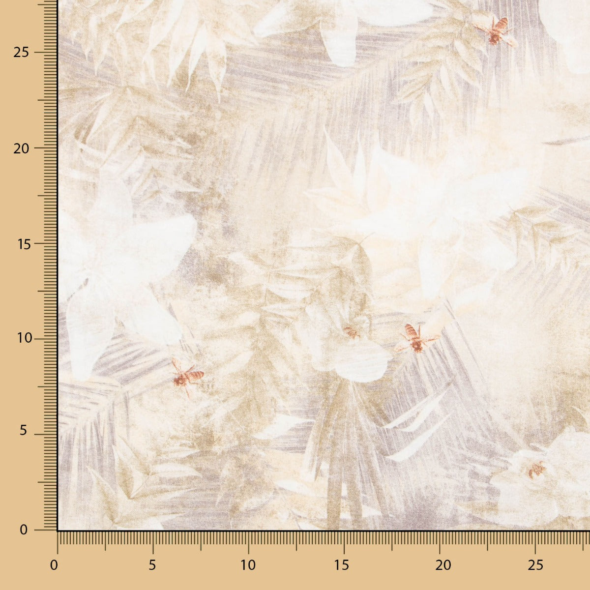 Toile Imprimée Feuilles Beige - Ribes y Casals