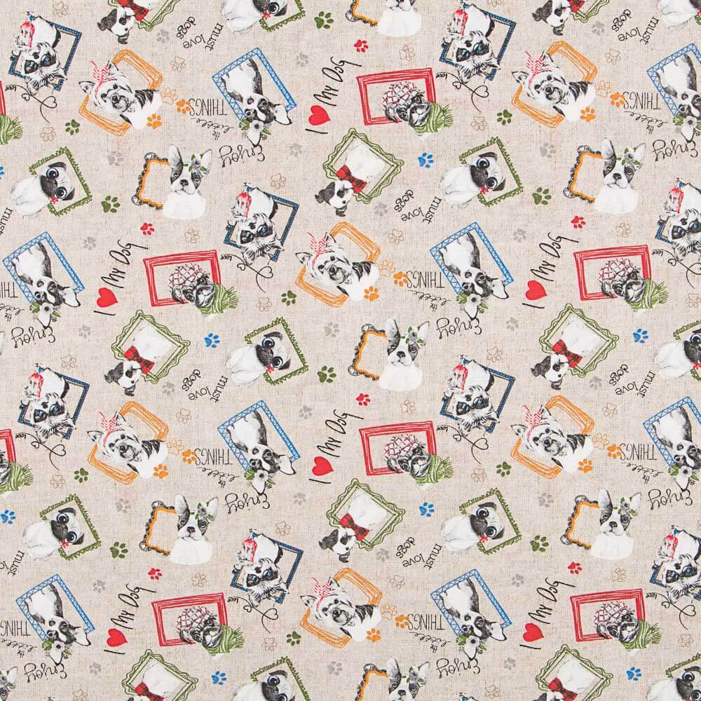 Toile Puppies Love - Ribes y Casals