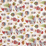 Toile de Noël Mix Gnomes Ecru - Ribes y Casals