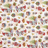 Toile de Noël Mix Gnomes Ecru - Ribes y Casals