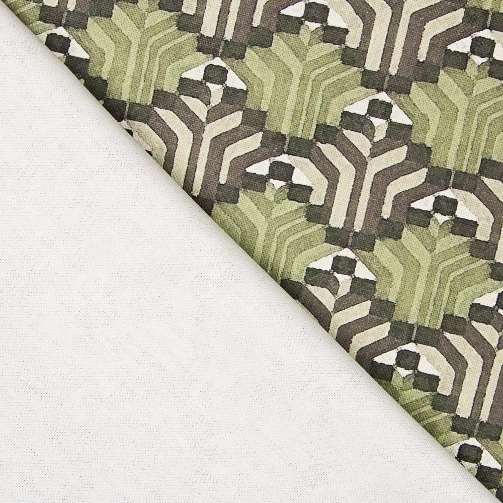 Toile Géométrique 3D Vert - Ribes y Casals