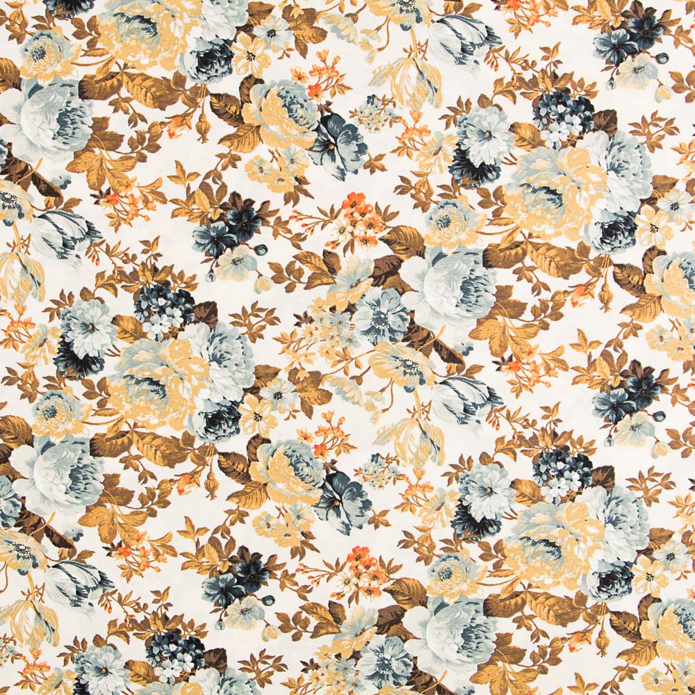 Toile Vintage Fleur Bleu - Ribes y Casals