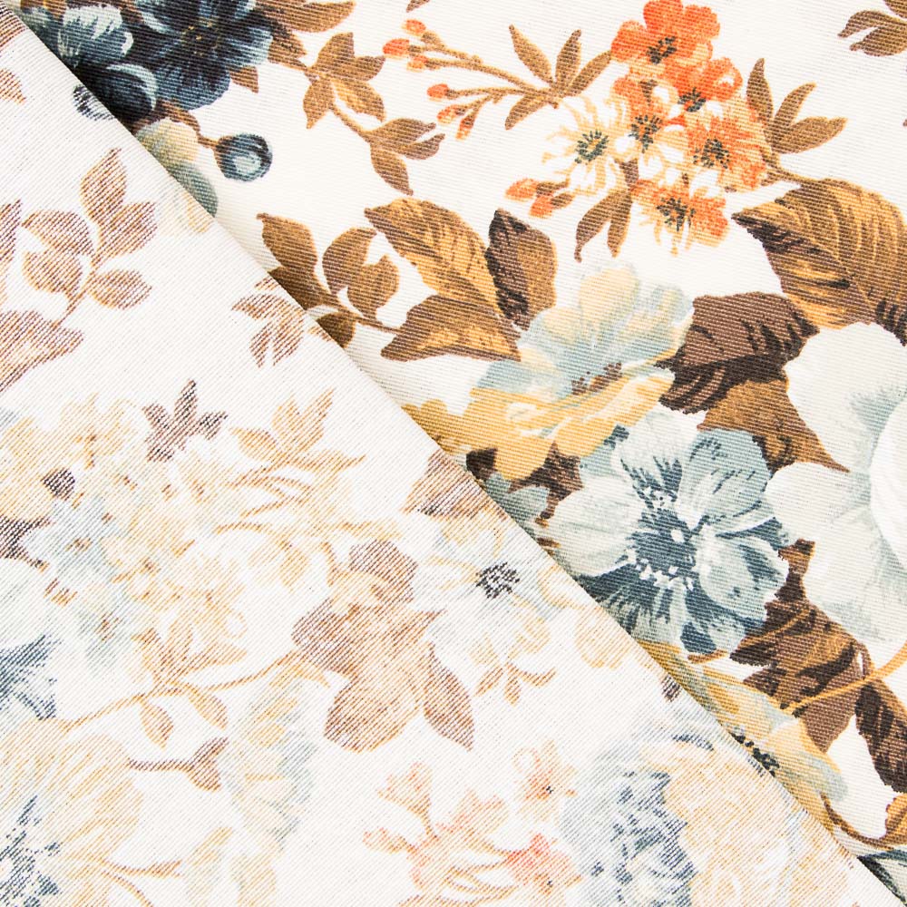 Toile Vintage Fleur Bleu - Ribes y Casals