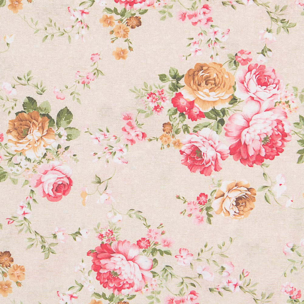 Toile Fleur Vintage Beige - Ribes y Casals