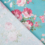 Toile Fleur Vintage Turquoise - Ribes y Casals