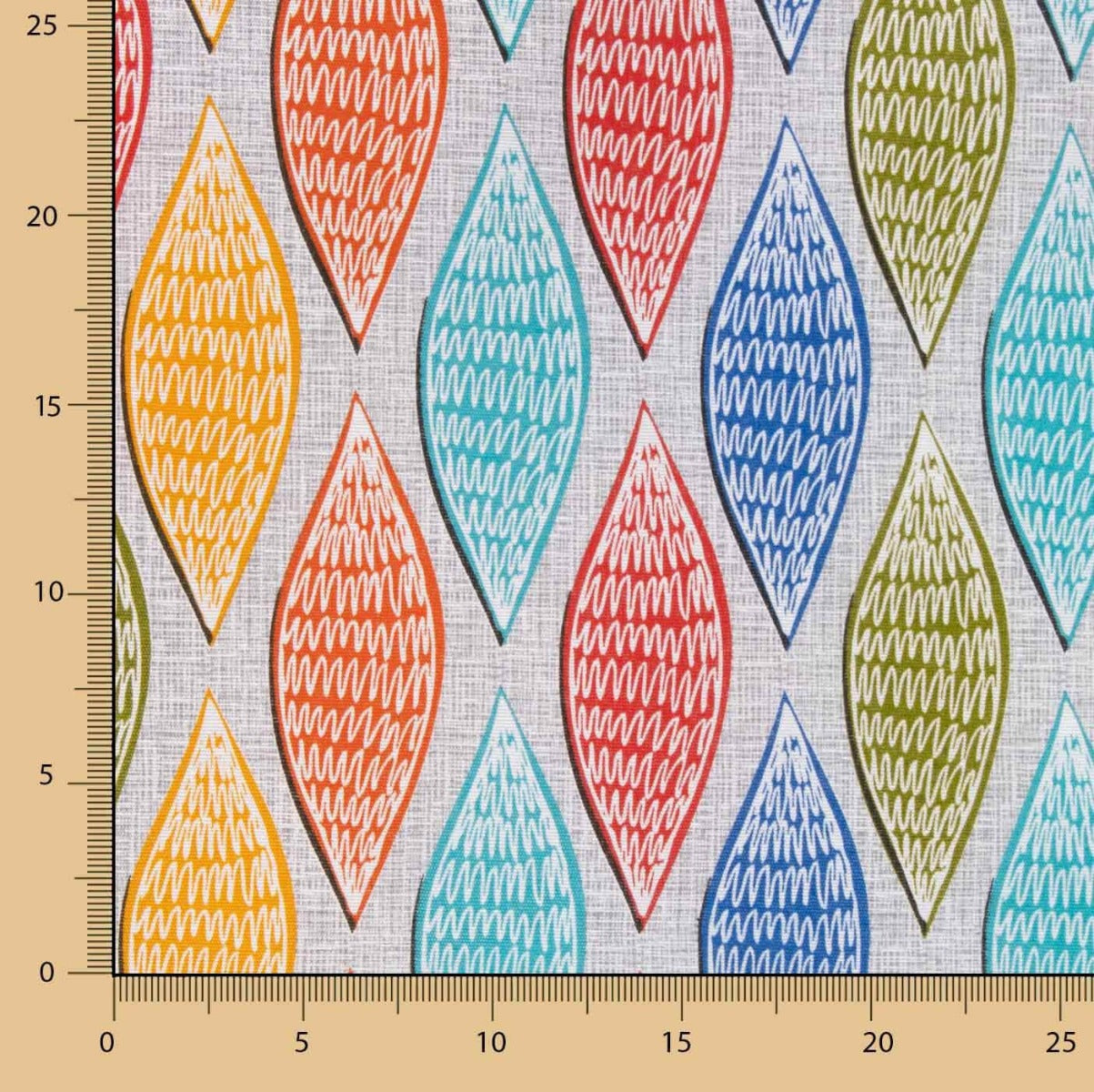 toile multicolore géoleaf - Ribes y Casals