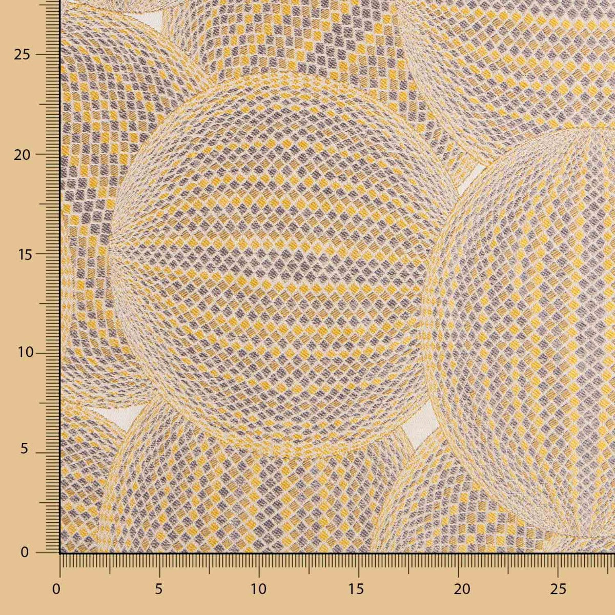 Toile Jacquard Bulles Jaune - Ribes y Casals