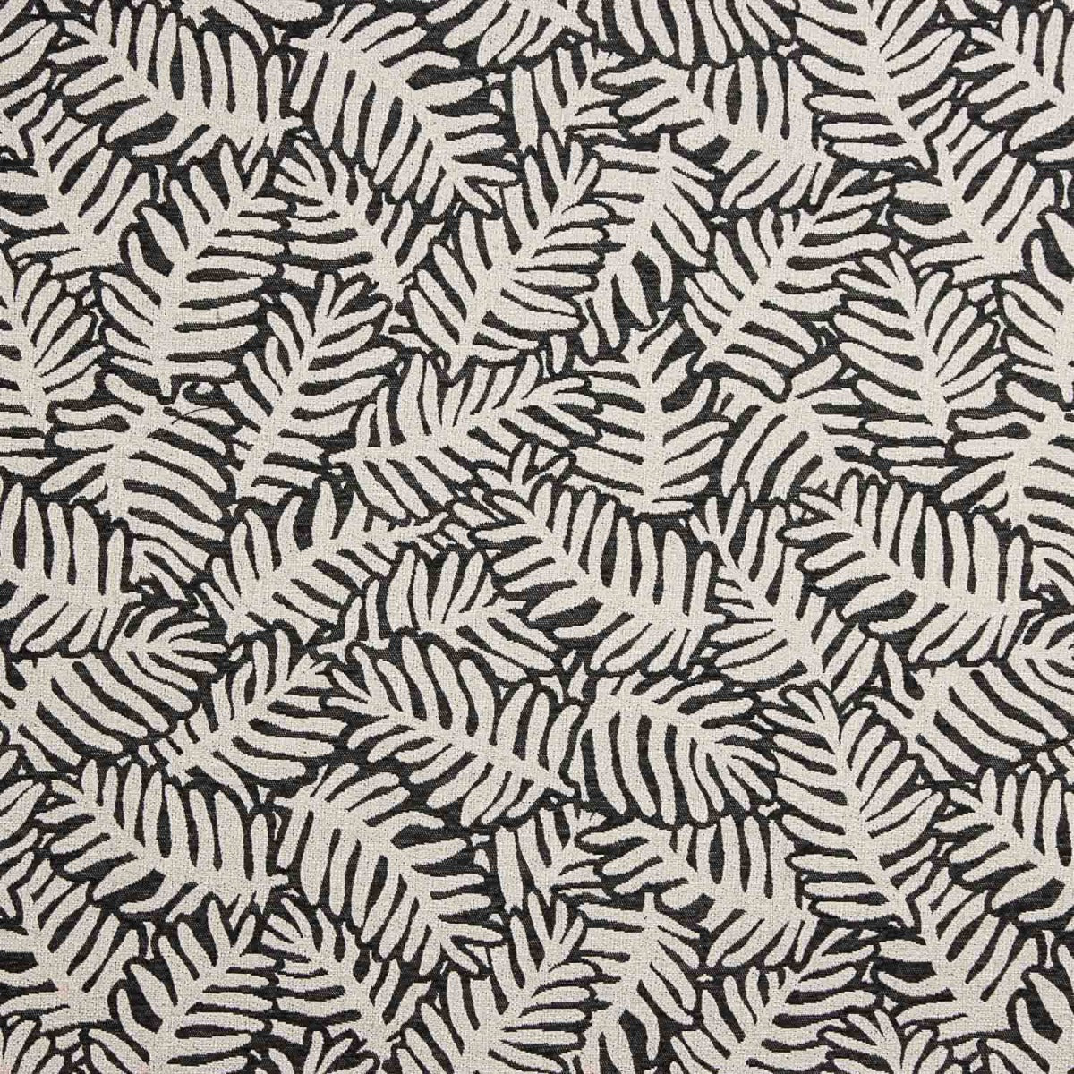 Toile jacquard à feuilles noires - Ribes y Casals