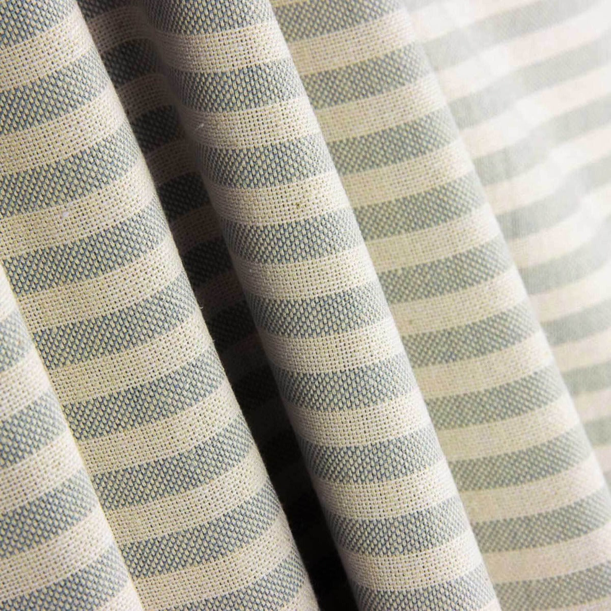 Toile Rustique Rayures Mini Vert d&#39;Eau - Ribes y Casals