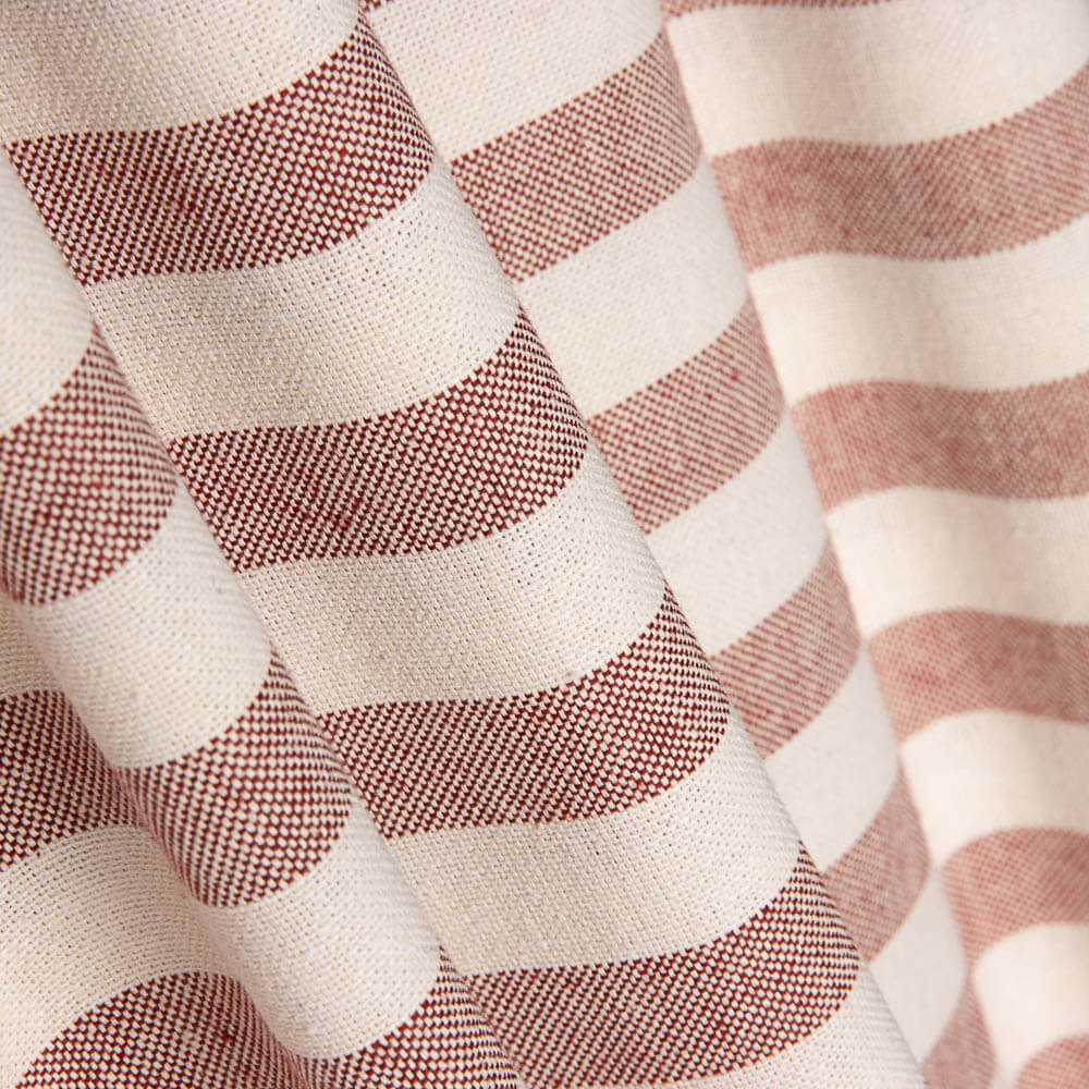 Toile Rustique Maxi Rayures Rubis - Ribes y Casals