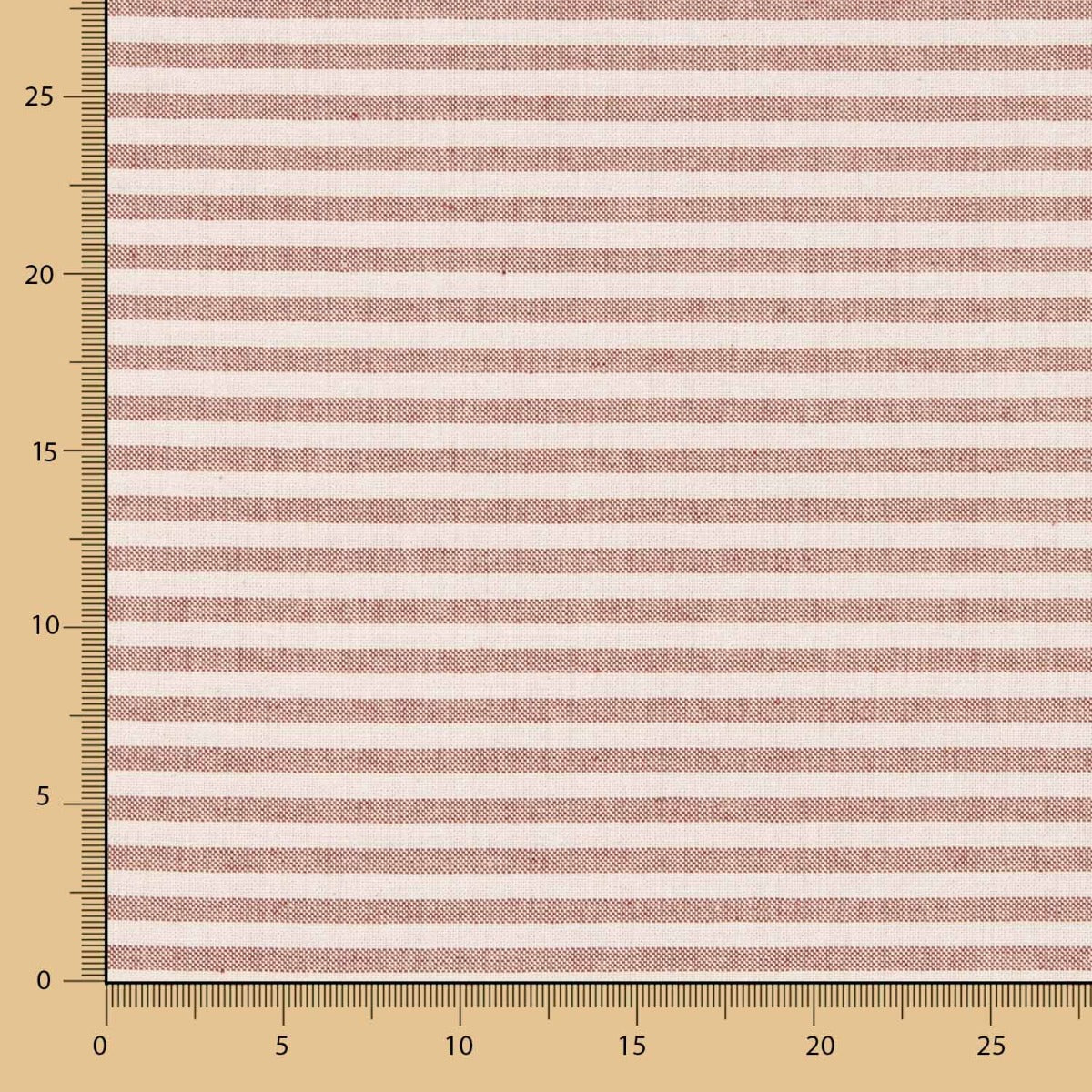 Mini toile rayée rubis rustique - Ribes y Casals