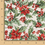 Toile de Noël Houx Ecru - Ribes y Casals