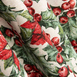 Toile de Noël Houx Ecru - Ribes y Casals