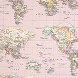 Toile Mappemonde Rose - Ribes y Casals
