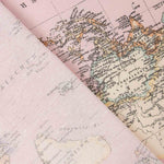 Toile Mappemonde Rose - Ribes y Casals