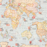 Timbres en toile de carte du monde - Ribes y Casals