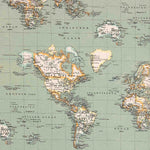 Toile Mapamundi Bleu - Ribes y Casals