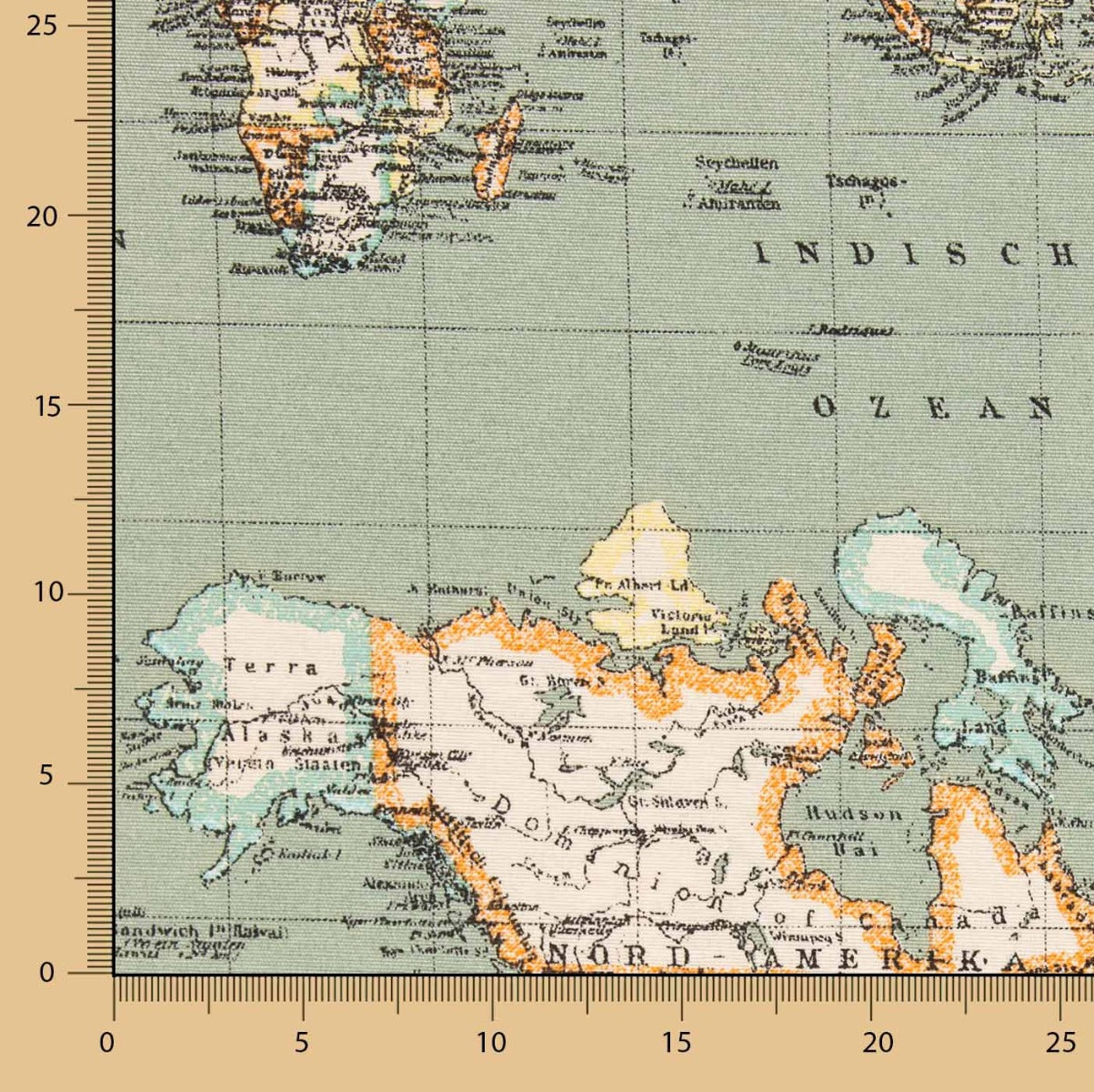 Toile Mapamundi Bleu - Ribes y Casals