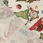 Toile lurex de Noël Gnomes y Cadeaux - Ribes y Casals