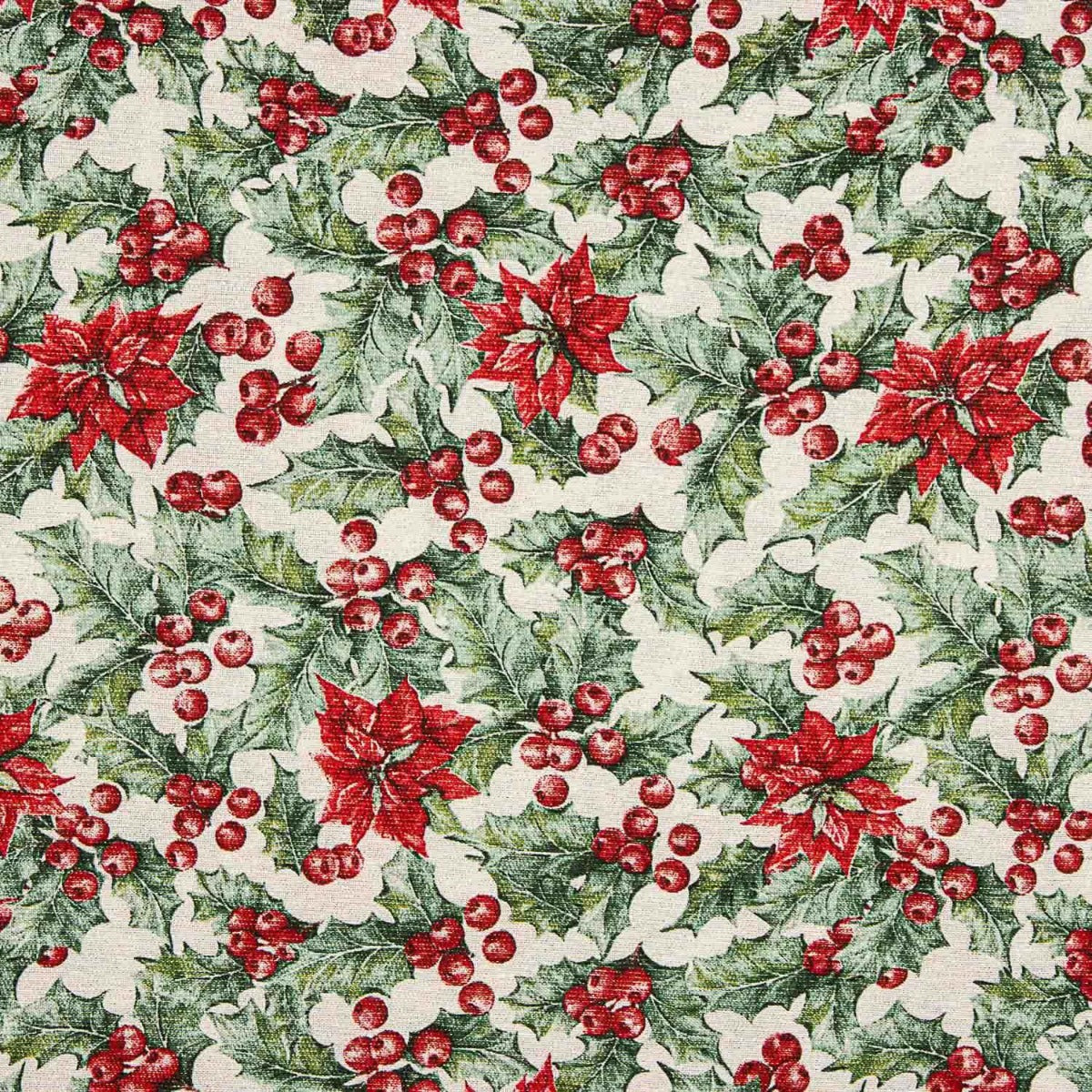 Toile lurex de Noël Poinsettia - Ribes y Casals