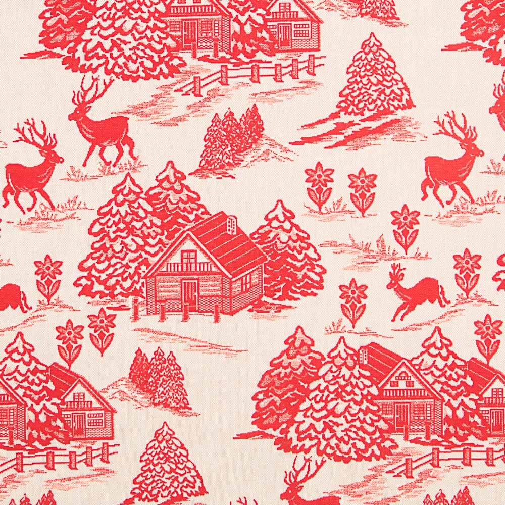 Toile Noël Vintage Rouge - Ribes y Casals