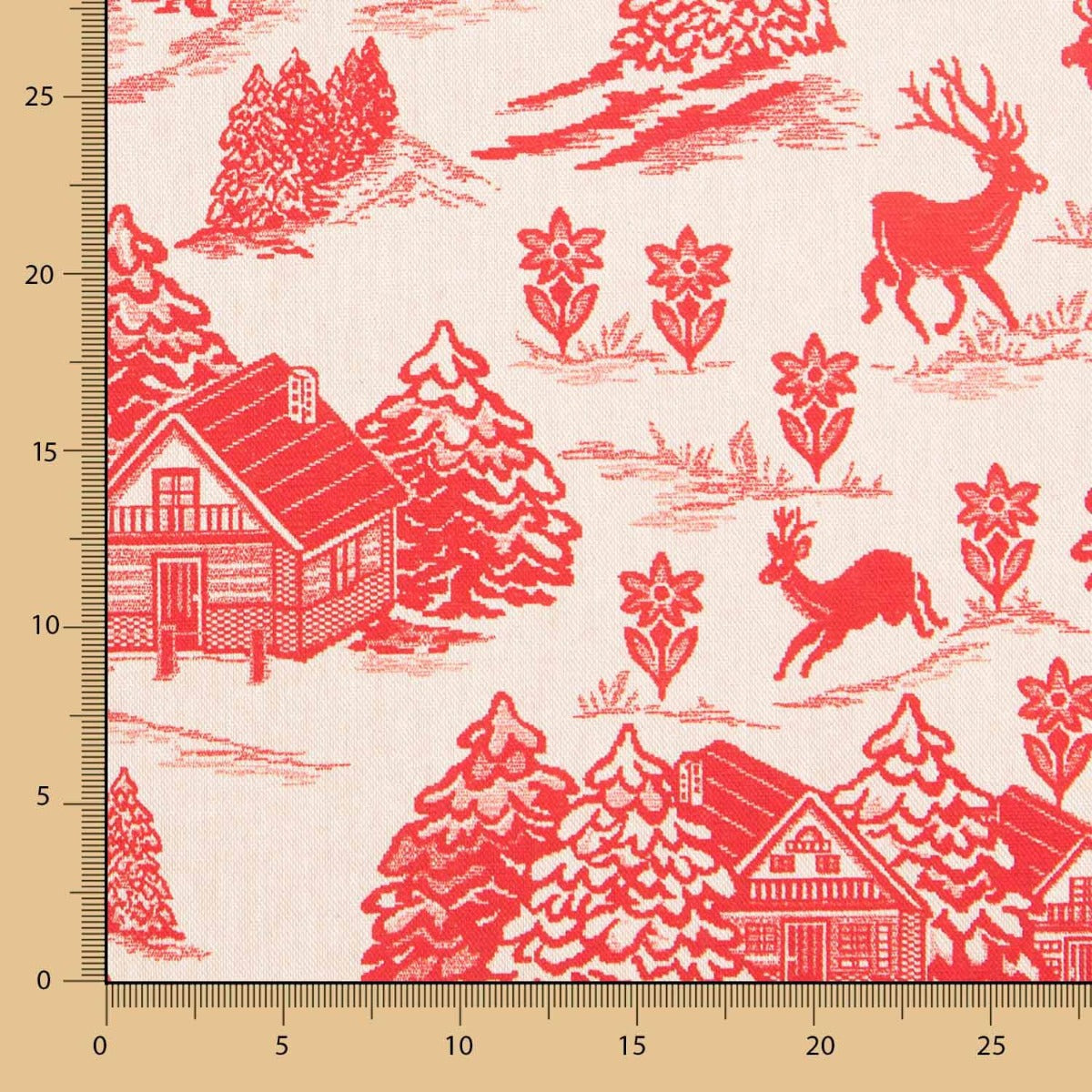 Toile Noël Vintage Rouge - Ribes y Casals