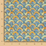 Toile de Coton Plumes Indigo - Ribes y Casals