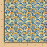 Toile de Coton Plumes Indigo - Ribes y Casals