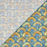 Toile de Coton Plumes Indigo - Ribes y Casals