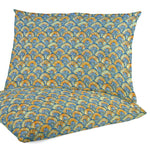 Toile de Coton Plumes Indigo - Ribes y Casals