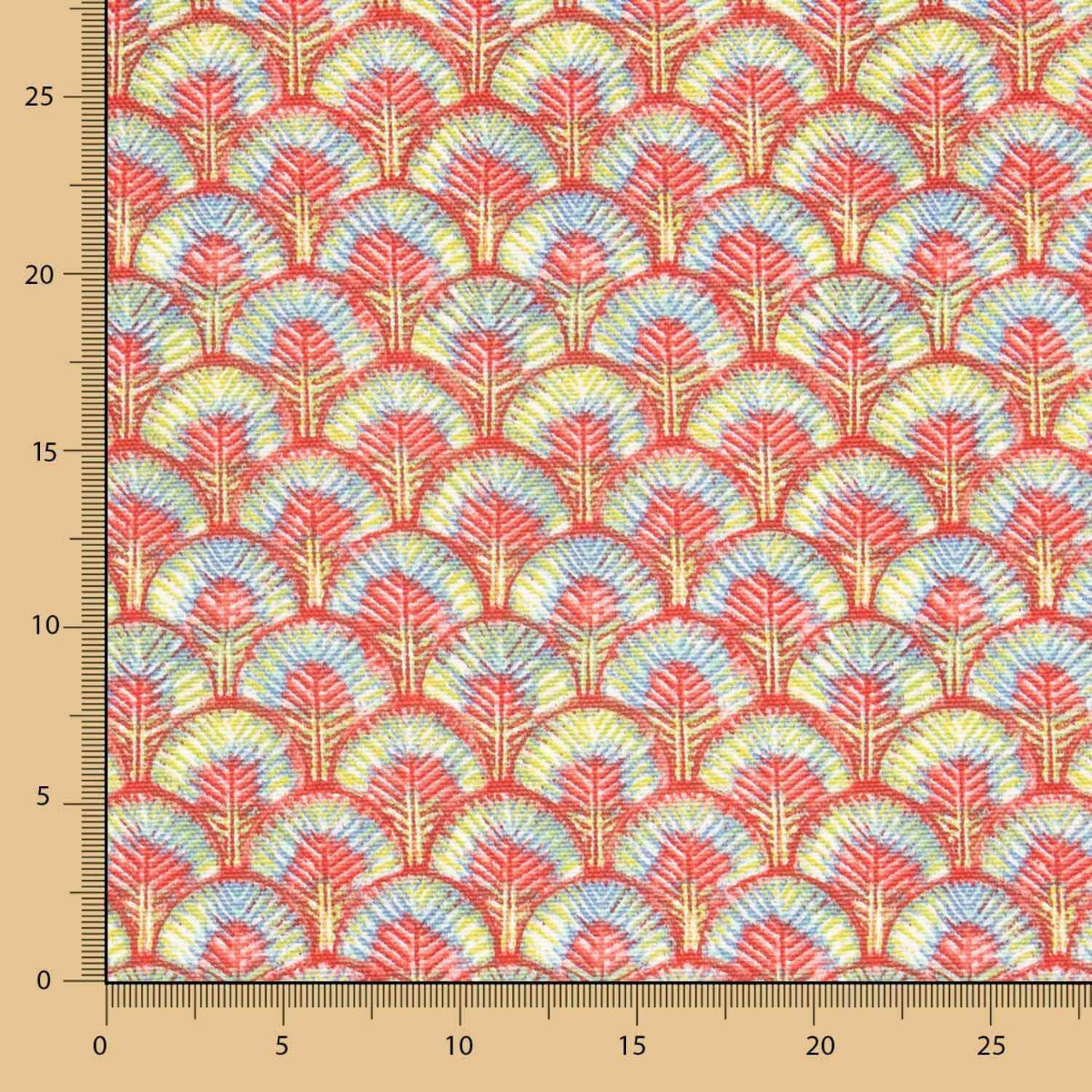 Toile de coton Plume de fraise - Ribes y Casals