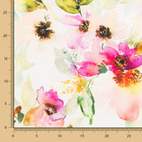 Toile Panama Explosion Fleur Fuchsia - Ribes y Casals