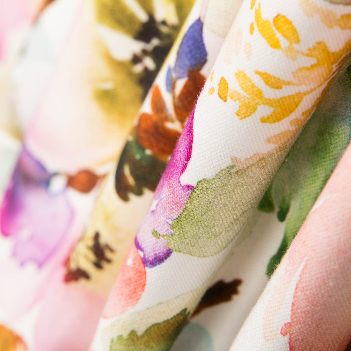 Toile Panama Explosion Fleur Fuchsia - Ribes y Casals