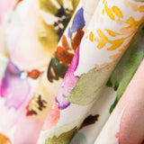 Toile Panama Explosion Fleur Fuchsia - Ribes y Casals