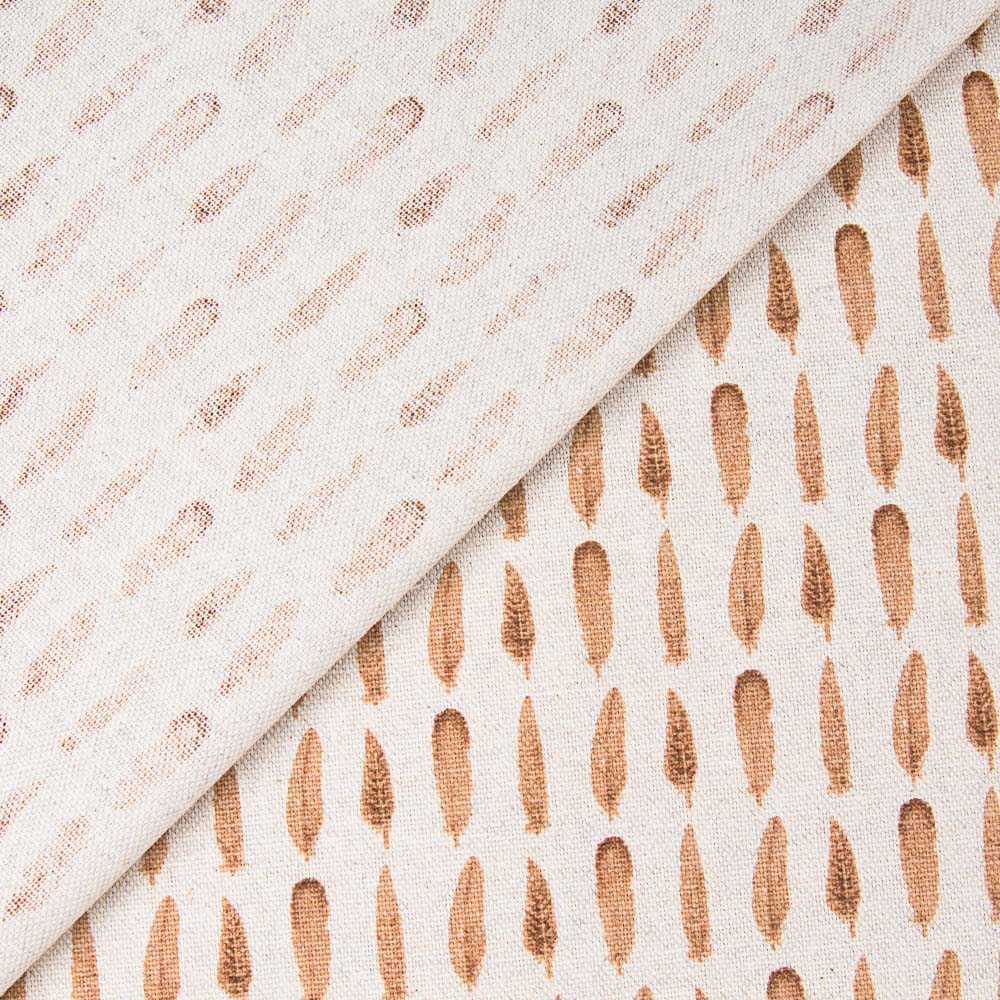 Toile Plumes Marron - Ribes y Casals