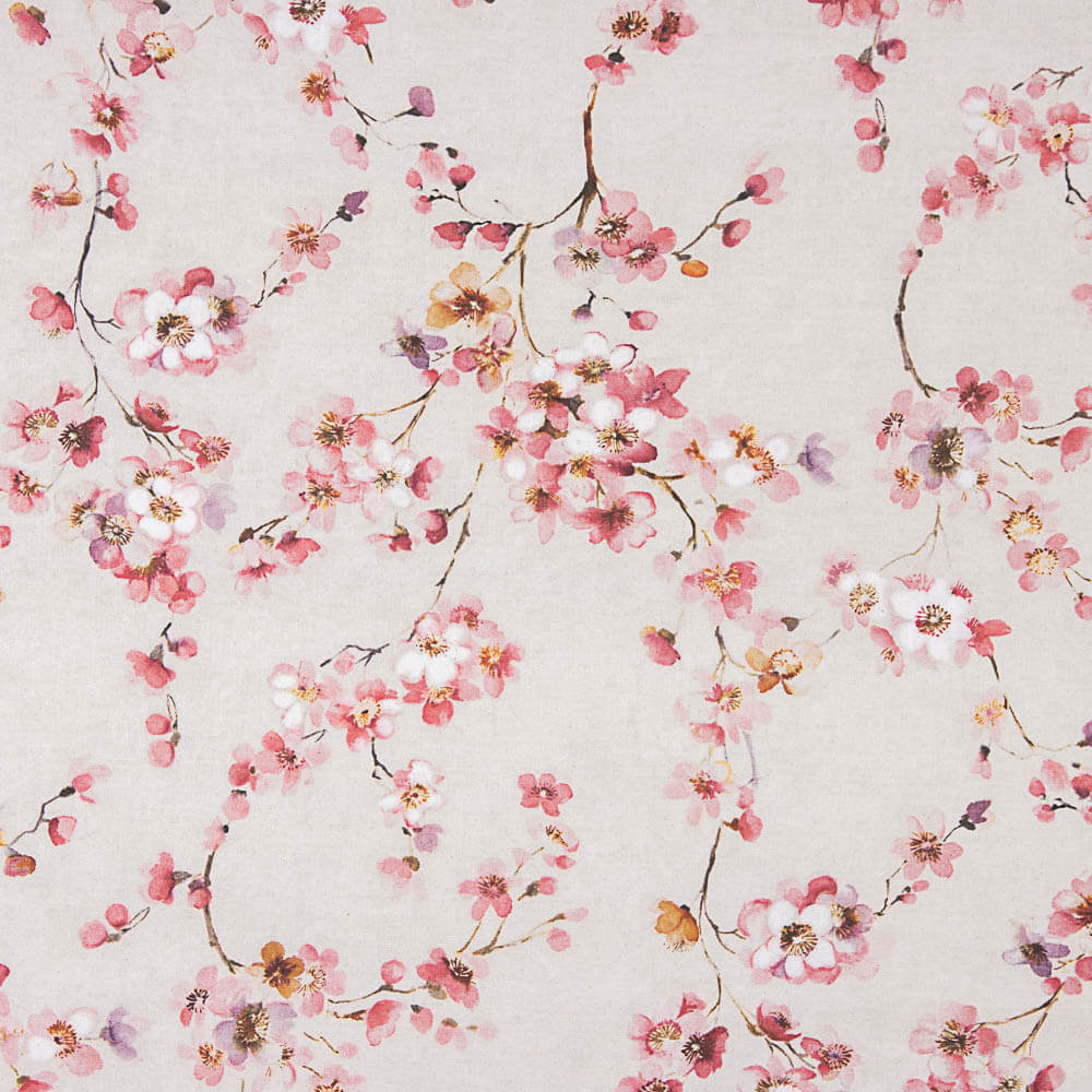 Toile Cretonne Printemps Rose - Ribes y Casals