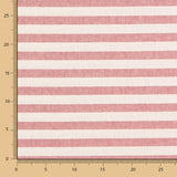 Toile Rustique Rayures Fines Rouges - Ribes y Casals