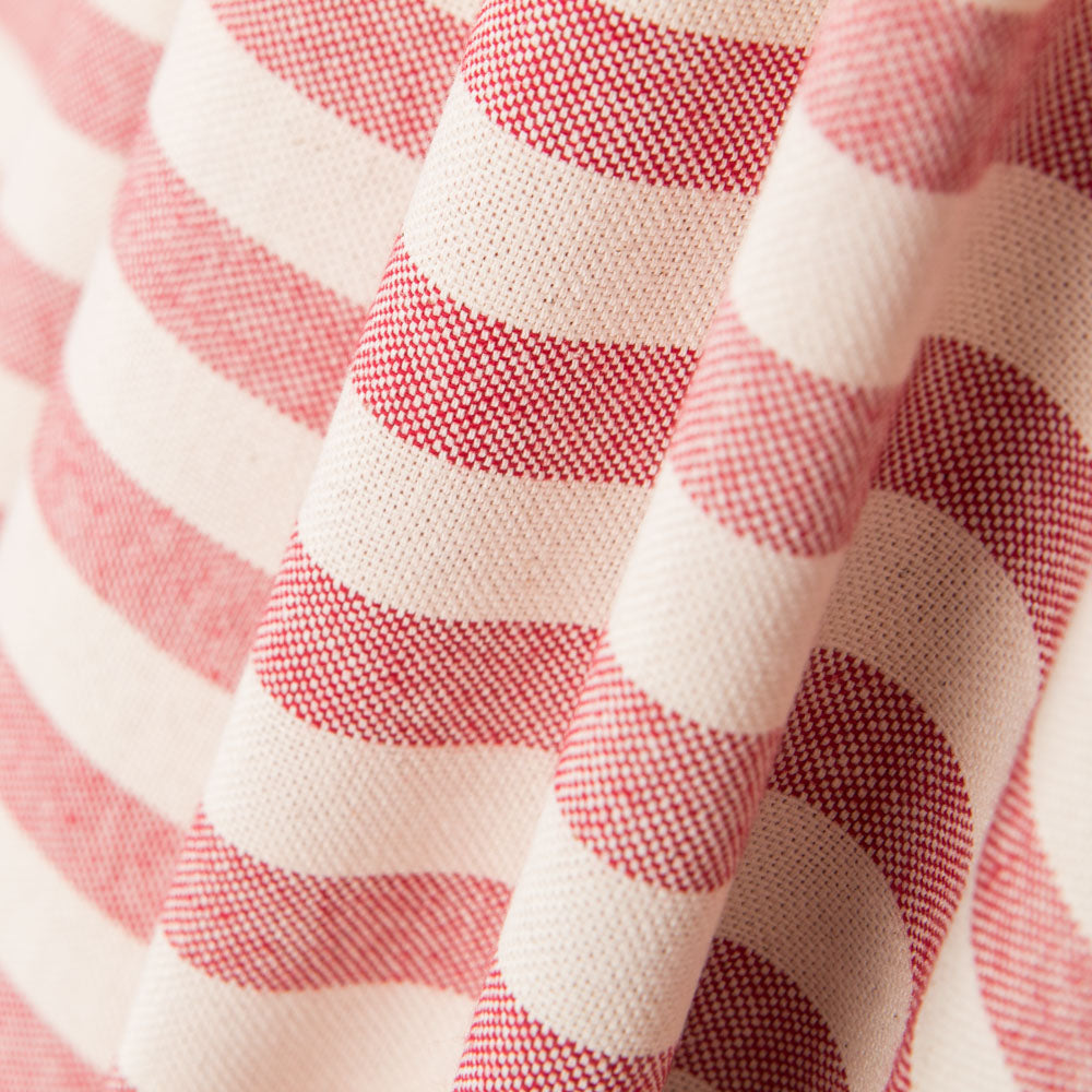 Toile Rustique Rayures Fines Rouges - Ribes y Casals