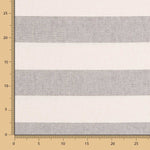 Toile Rustique Rayée Grise - Ribes y Casals