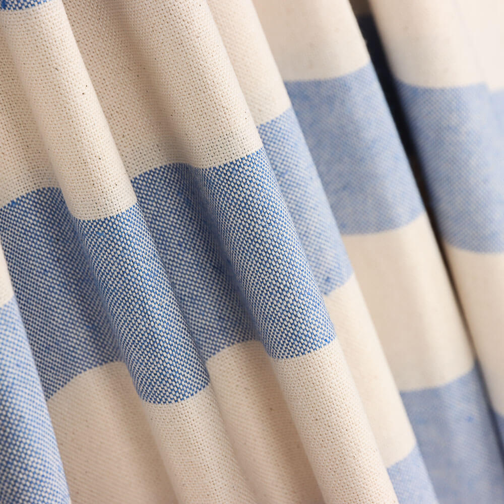 Toile Rustique Rayures Maxi Bleu - Ribes y Casals