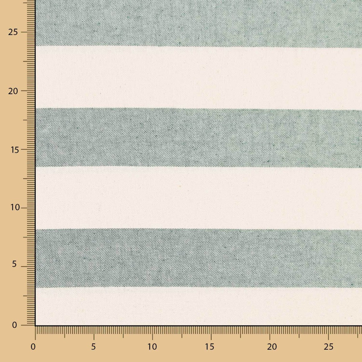 Toile Rustique Rayures Maxi Vert Bouteille - Ribes y Casals