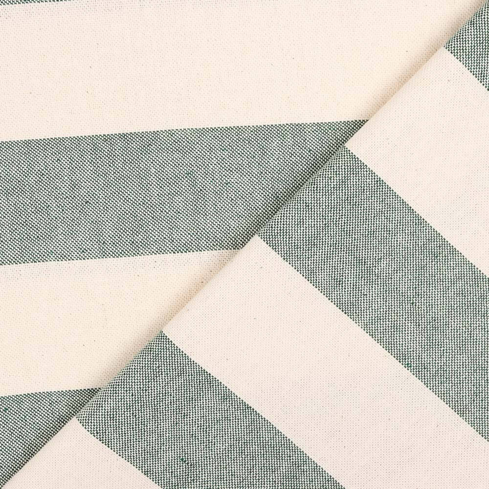 Toile Rustique Rayures Maxi Vert Bouteille - Ribes y Casals