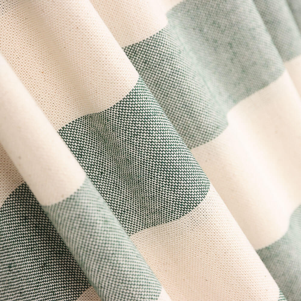 Toile Rustique Rayures Maxi Vert Bouteille - Ribes y Casals