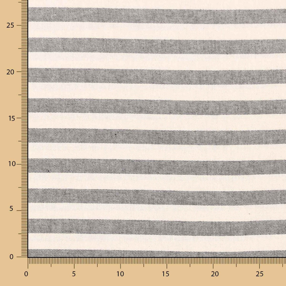 Toile Rustique Rayures Moyen Noir - Ribes y Casals