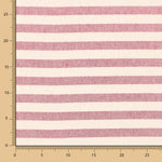 Toile Rustique Rayures Moyen Rubis - Ribes y Casals