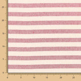 Toile Rustique Rayures Moyen Rubis - Ribes y Casals