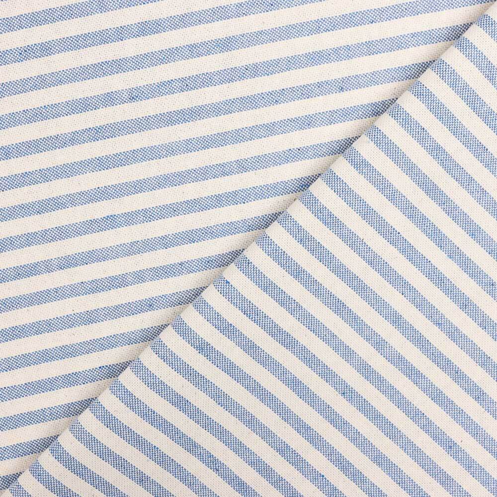 Toile Rustique Rayures Mini Bleu - Ribes y Casals