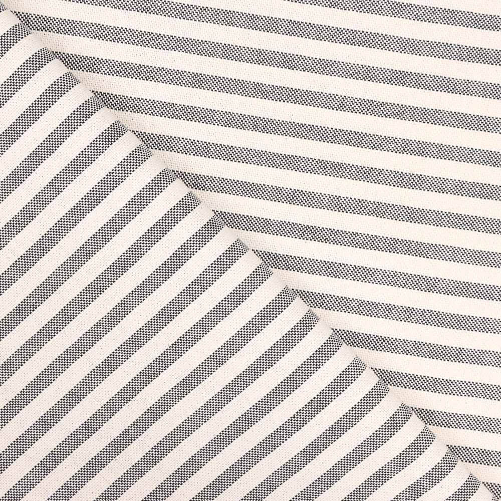 Toile Rustique Rayures Mini Noir - Ribes y Casals