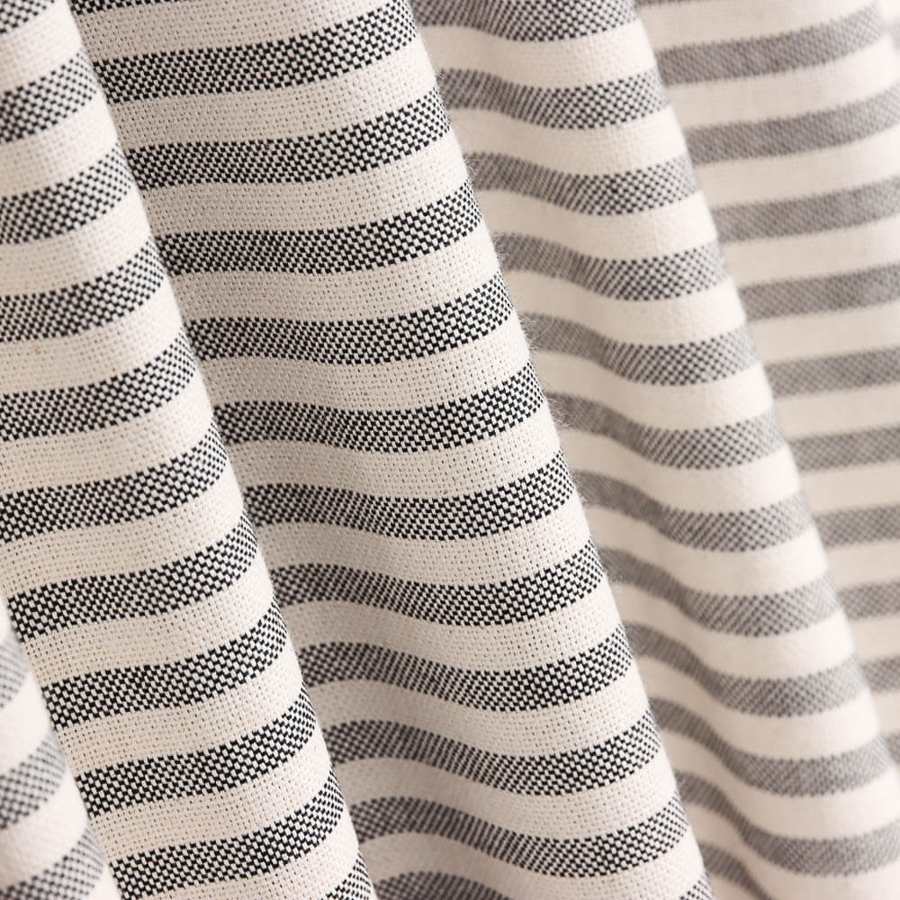 Toile Rustique Rayures Mini Noir - Ribes y Casals