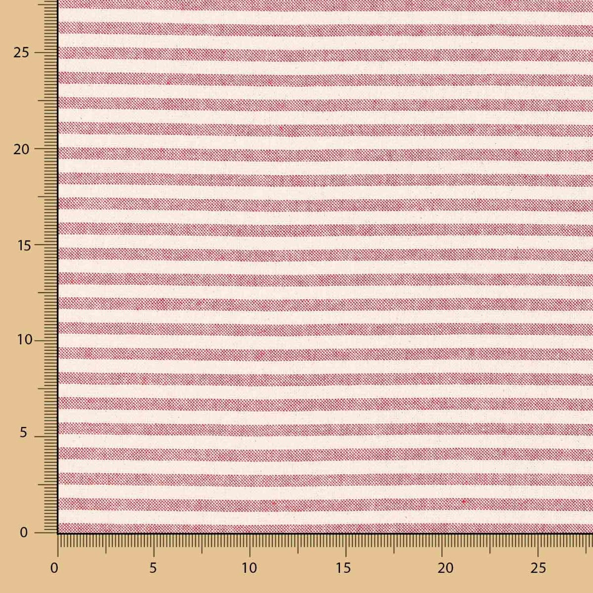 Toile Rustique Rayures Mini Rubis - Ribes y Casals